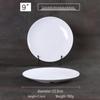 White Melamine Round Dinner Plate