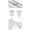 Cotton Blue Shoulder Short Sleeved T-shirt for Women In Summer, Slim Fit and Stylish, Pleated Waist Cinching Short T-shirt Top