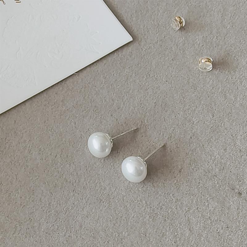 2025 Cherry Blossom Pink Pearl Stud Earrings for Women | Niche Design Ear Clips | High-End Jewelry
