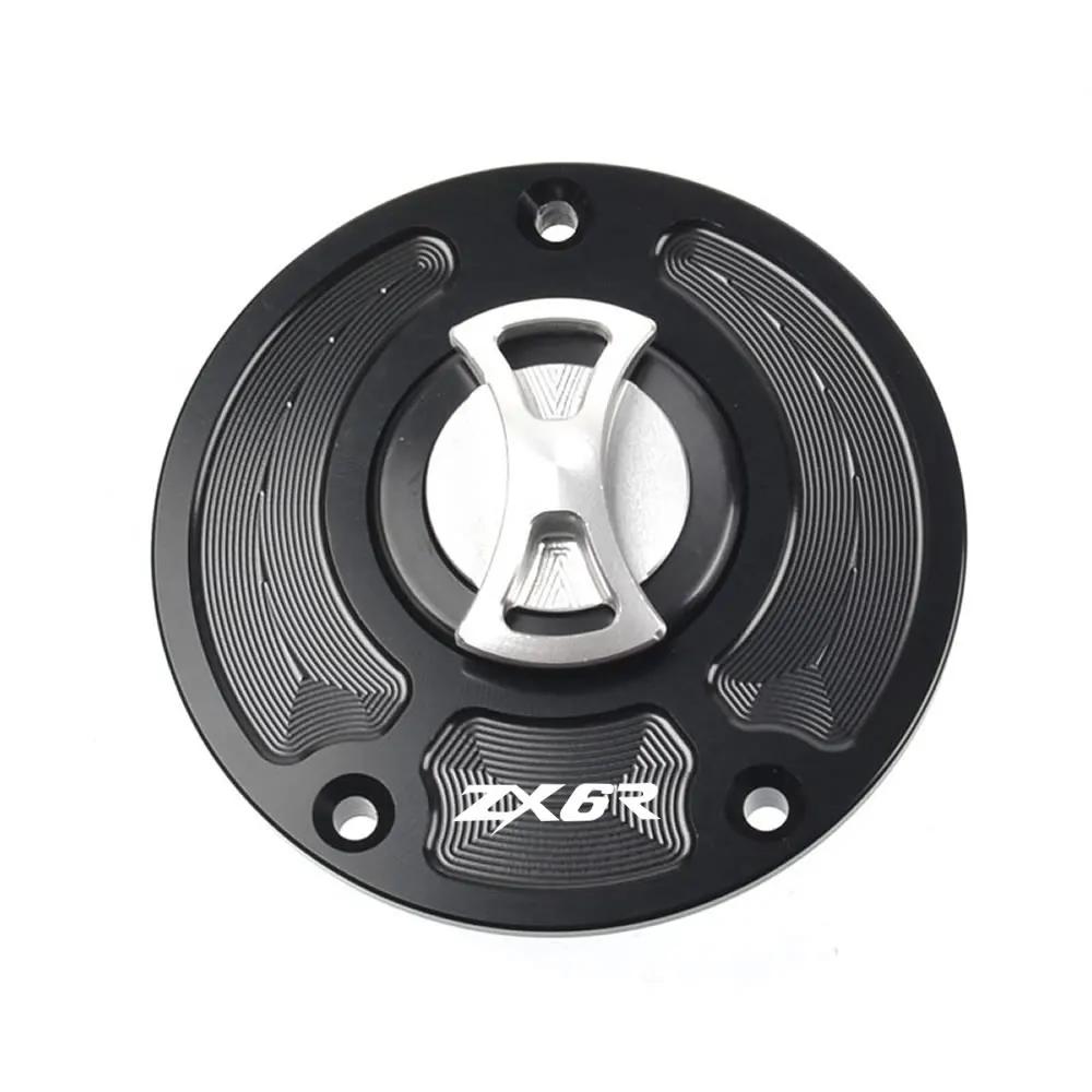 Keyless Motorcycle Fuel Gas Tank Cap Cover For Kawasaki Ninja ZX-6R 636 ZX636R 2007-2018 2012 2013 2014 2015 2016 ZX6R ZX 6R