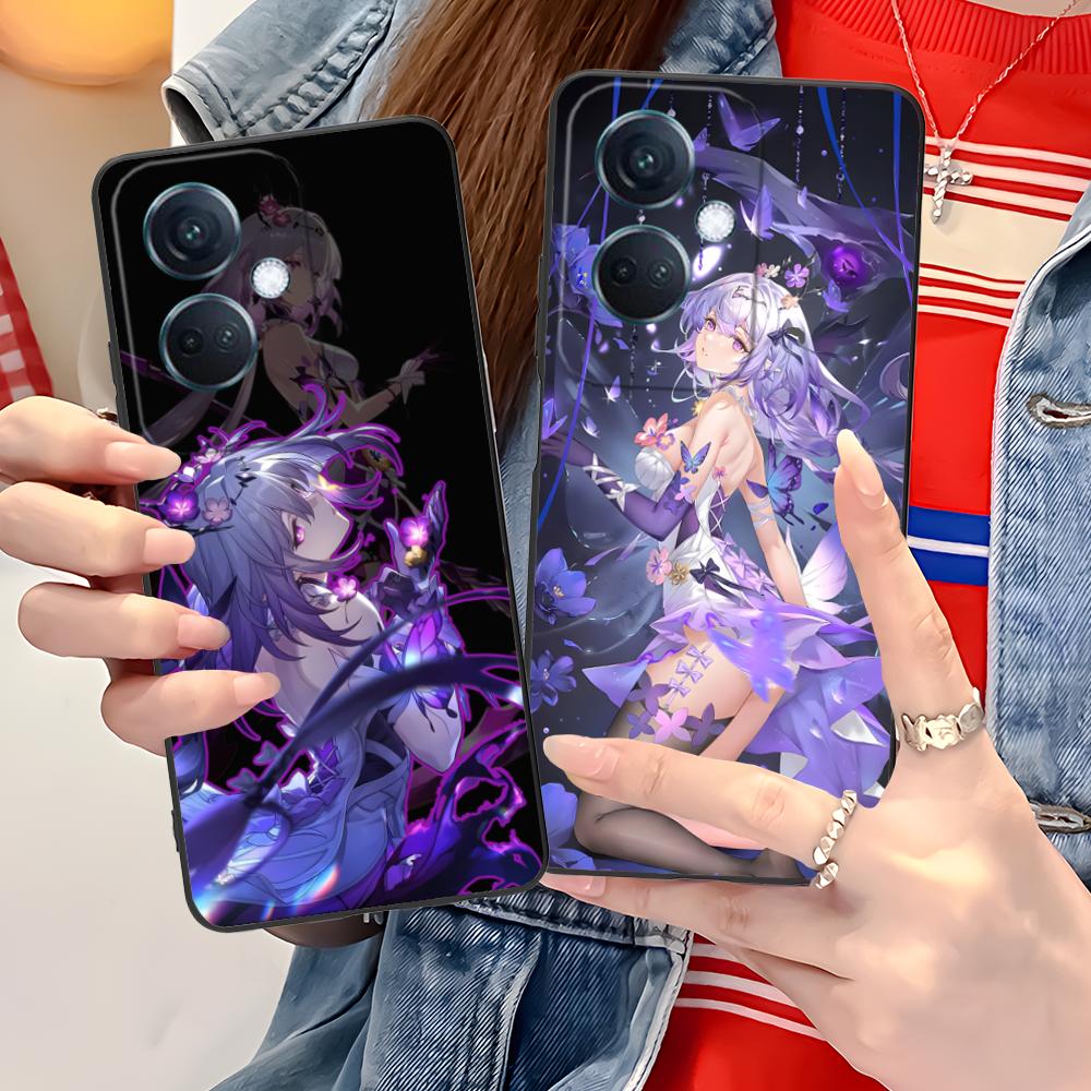 HSR Castorice Matte TPU Mobile Phone Case for OPPO Reno 14 13 12 11 10 9 8 7 6 5 F T Pro 5G Colorful Printing Cover