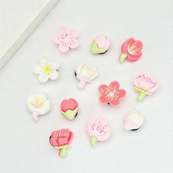 1 Set 3D-Blumen-Schuhanhänger Abnehmbare Kirschblüten-Schuhdekorationen Niedliche Blumen-Schuhzubehörteile für DIY-Clogs-Dekoration