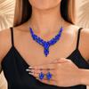 2026 New European and American Alloy Atmospheric Necklace Earrings Two-piece Bridal Dress High Jewelry Set 2026