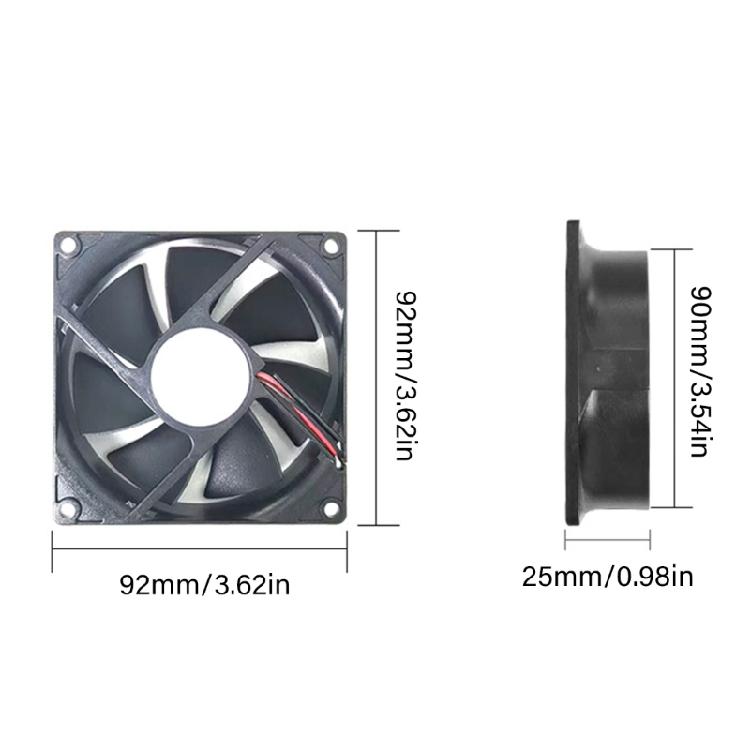 Practical 12V ABS Plastic Ventilation Fan For Continuous Operation In Bathrooms Kitchens 5.5x2.1mm Female Port