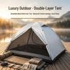 Portable Double-Layer Camping Tent with Sun and Mosquito Protection, Lightweight and Ventilated for Outdoor Adventures
