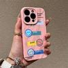 English Smiley Face iPhone17promax Mobile Phone Case Is Suitable for Apple 16promax Wrinkle 14 Matte 15 Sets