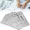 10 Stück 27 Löcher Löschschild Mehrzweck-Konstruktionszeichnungsvorlage Musterlineal