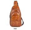 Men's Genuine Leather Chest Bag - Top Layer Cowhide, Crossbody, Fashionable, Retro, Versatile, High-End Style