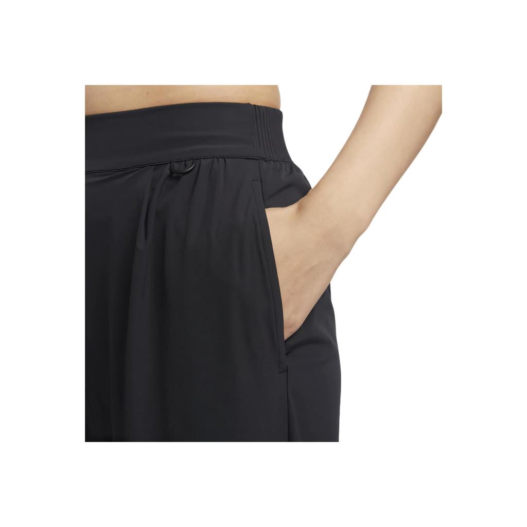 Nike Dri-Fit Simple Solid Comfortable Quick-Dry High-Waisted Wide-Leg Woven Casual Pants Women Pants Black Dark-Smoke-Grey HQ0236-010