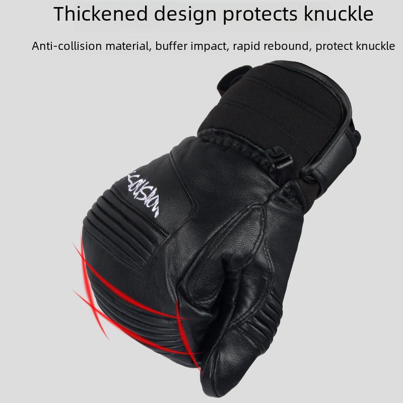 Windproof Waterproof Winter Ski Gloves: Thick, Warm, Wear-Resistant for Outdoor Sports, Mountaineering, and Cycling.