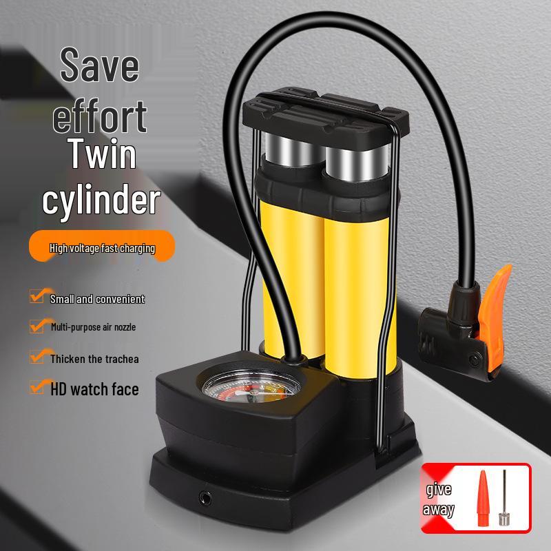 Multi-Functional High-Pressure Portable Foot Pump for Bicycle, Car, Motorcycle & Tricycle