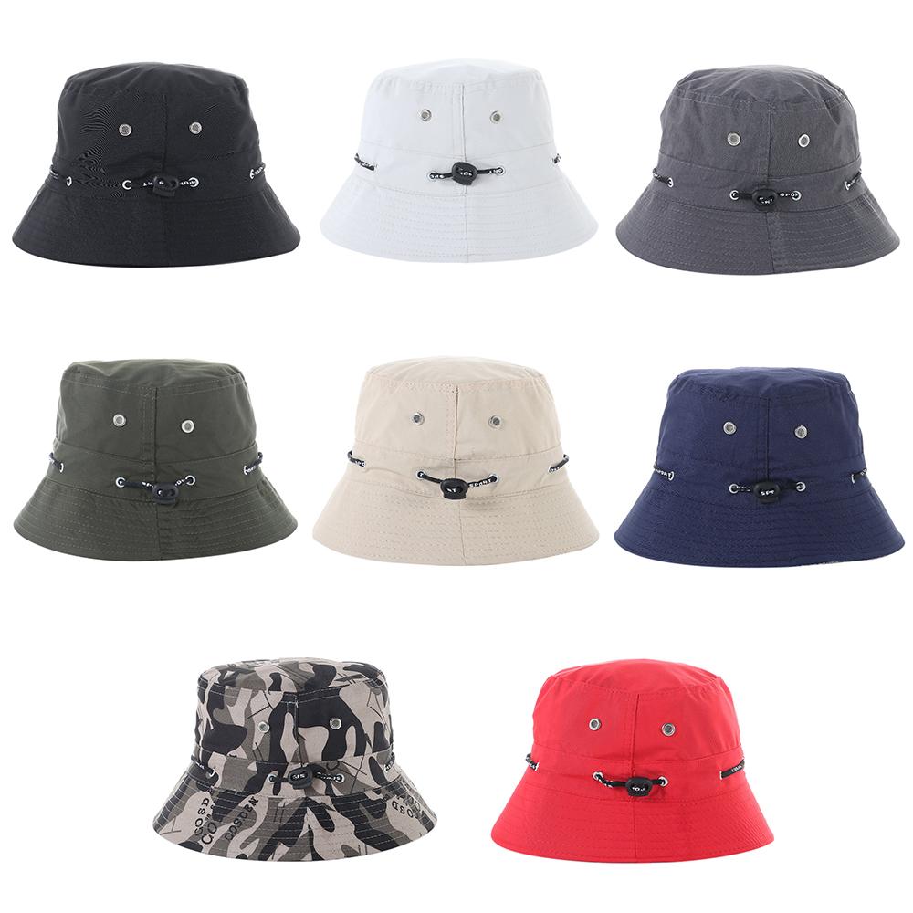 Women Men Casual Camouflage Adjustable Sunscreen Fisherman Cap Summer Sun Caps Bucket Hat