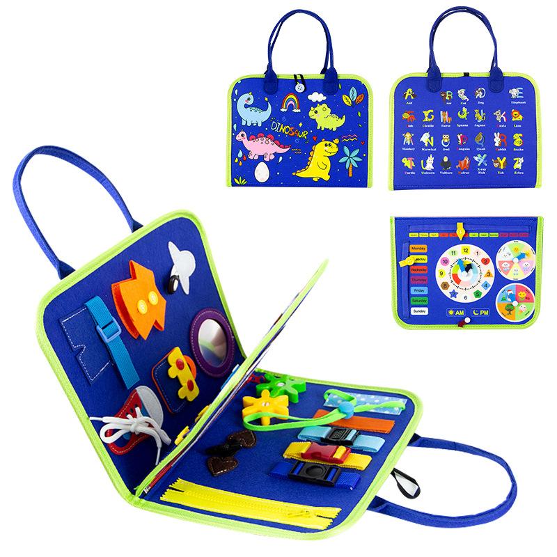 Felt Learning Early Education Board Felt Children Diy Busy Board Montessori Children'S Puzzle Teaching Dress And Tie Shoelaces