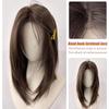 Forehead Lace Long Straight Hair Synthetic Wig Female Fluffy Smooth Bangs Clavicle Hair Long Straight Hair Wig
