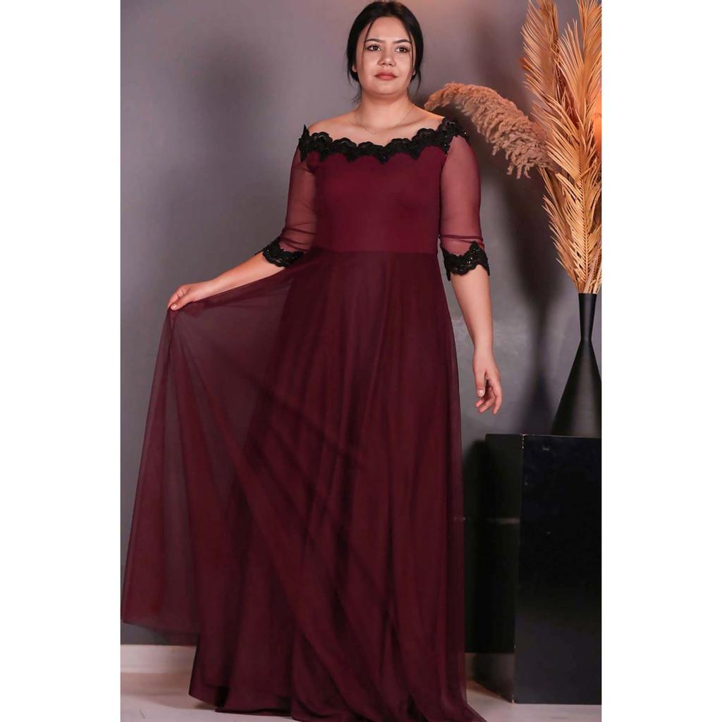 burgundy maxi