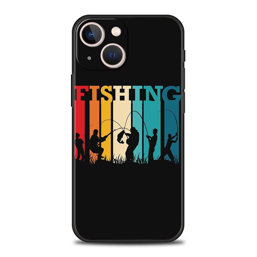 Hunting Fishing Man Phone Case Cover for iPhone 17 16 15 14 13 12 11 Pro Max 17 Air Plus Shockproof Soft TPU Shell Fundas Capas