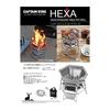 CAPTAIN STAG Bonfire Stand Barbecue Stove Grill 2 In 1 Hexa Stainless Steel Fire Grill Tabletop Grill S Size Stainless Steel Storage Bag Included