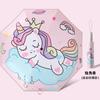 Cartoon convenient automatic anti-rebound children's umbrella folding vinyl reflective strip primary school children's umbrella