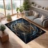 Tappeto in Flanella Stampato AC Milan Antiscivolo Morbido Poliestere Tappeto per Pavimento Tappetino Decorativo da Interno per Camera da Letto Soggiorno Divano Sala Giochi Decorazione Casa