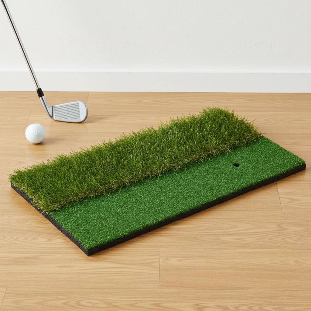 Dual Turf Golf Mat Shock-Absorbing doubleTurf Realistic Feedback