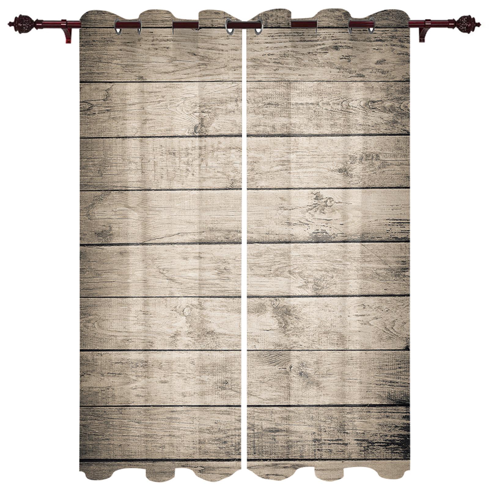 

Деревянная дверь в стиле ретро, ​​оконная занавеска для спальни, гостиной, оконные шторы, кухонные украшения, жалюзи, занавеска 135W x 92H(cm) x1