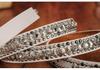 Ethnic Style Retro Rivet Leather Belt with Rhinestone Inlays for Women