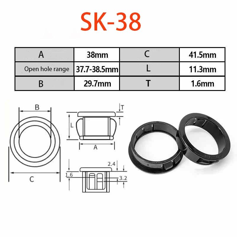 Protective Ring Black Round Nylon Snap-on Wire Grommet Computer Desk Wire Hole Cover Seal Ring Hole Plug Cable Protector