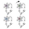 2026 Diamond-encrusted Snowflake Turning Ring Female I Niche High-end Sense Decompression Christmas Gift