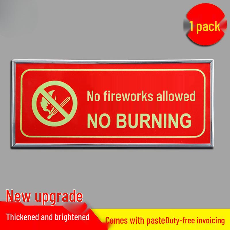 Glow-in-the-Dark Fire Exit Safety Sticker - No Electricity Needed for Stairwell Evacuation