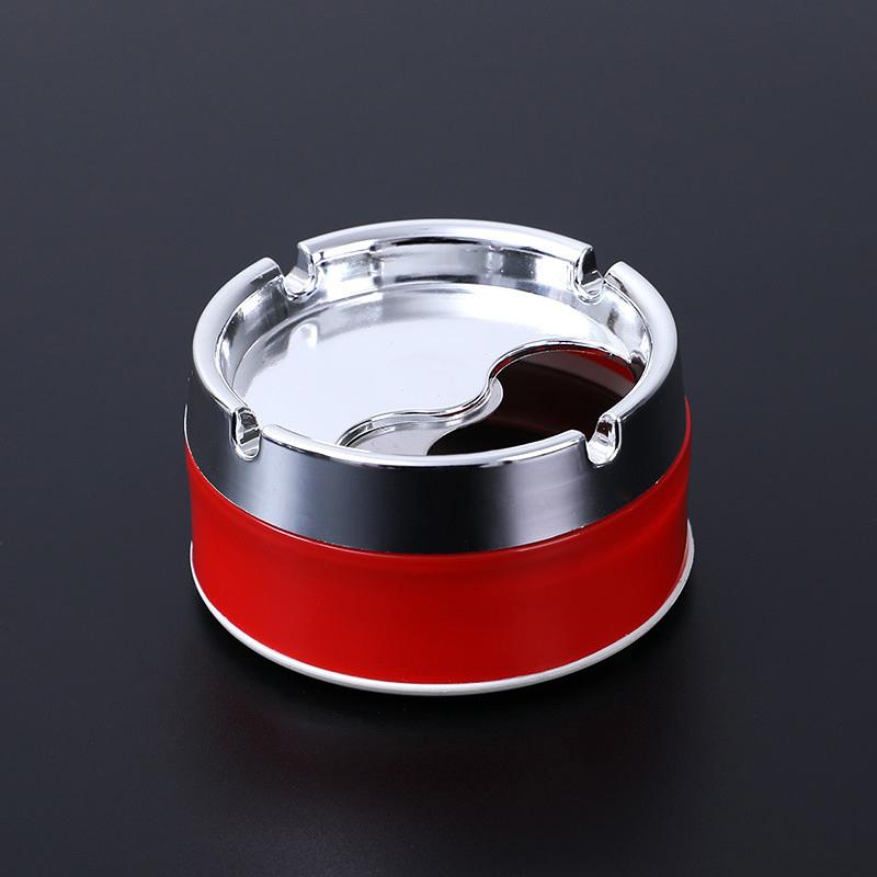 Stainless Steel Ashtray Round Windproof Ashtrays With Rotating Lid For Home Garden Outdoor Indoor Smoking Accessory