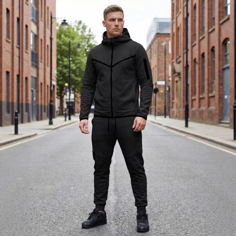 New Hooded Sweatshirt Daily Sports Casual Sports Casual Jacket Trousers Suit Men's Clothing