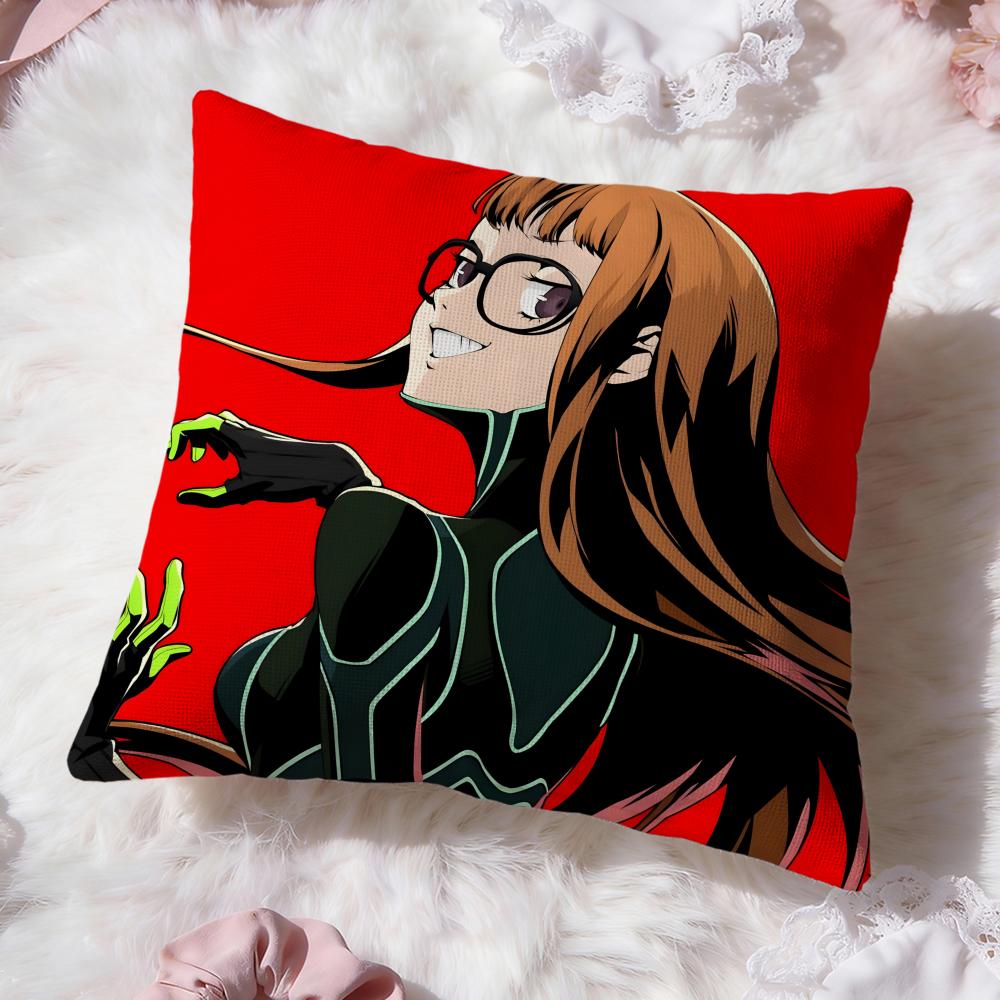 Game p-Persona 5 Cushion Cover Premium Comfort Reversible Pillow Cove -Two In One Design for Any Room & Car Interior