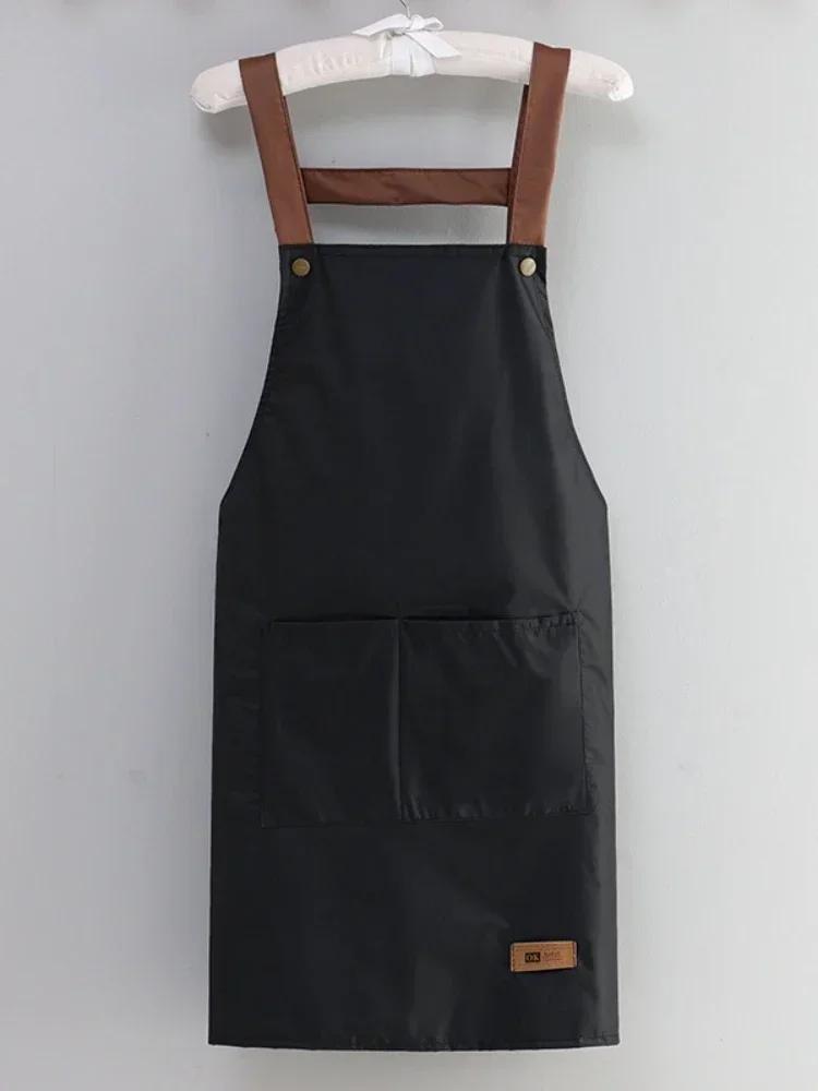 Resistant Dirt Apron Waterproof and Oil Resistant Household Kitchen Cooking Fashion Apron Adult Work Clothes Kitchen Accessories