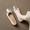 Four Seasons Versatile Bow Ballet Shoes Color Matching Round Head French Retro Classic Wind Light and Comfortable Fashion Shoes