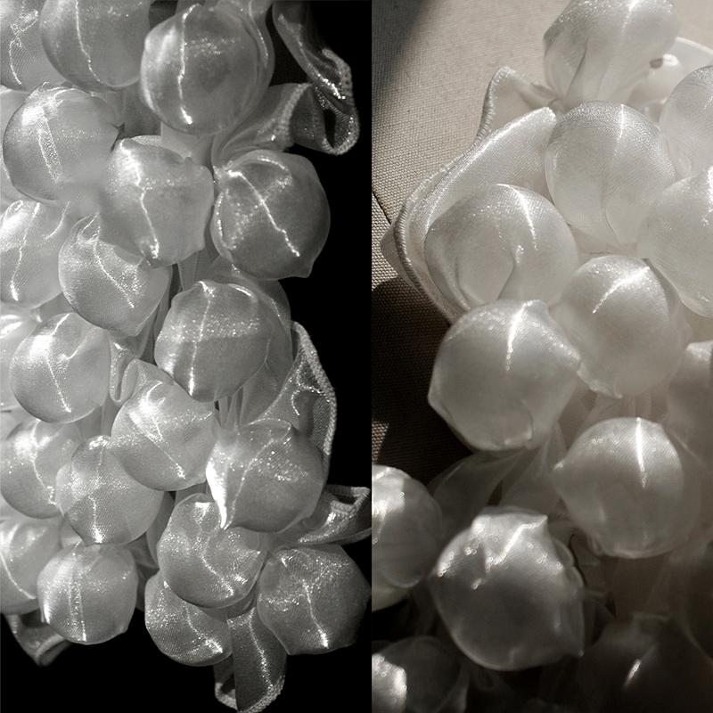 Seersucker Perspective Bubble Net Yarn Fabric For Diy Sewing Wedding Dress Stage Costume Background Decor Puffy 3D Lace Fabric