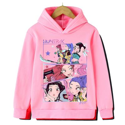 Kpop Demon Hunters Autumn Winter Fashion Cartoon Printed Casual Warm Comfortable Girls Hoodie