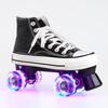Shana High-Top Canvas Double-Row Roller Skates