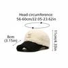 Winter Curly Plush Warmth Peak Cap Cute Baseball Caps Unisex Accessories Sporty Style Color-block Design Minimal Style 56-60cm