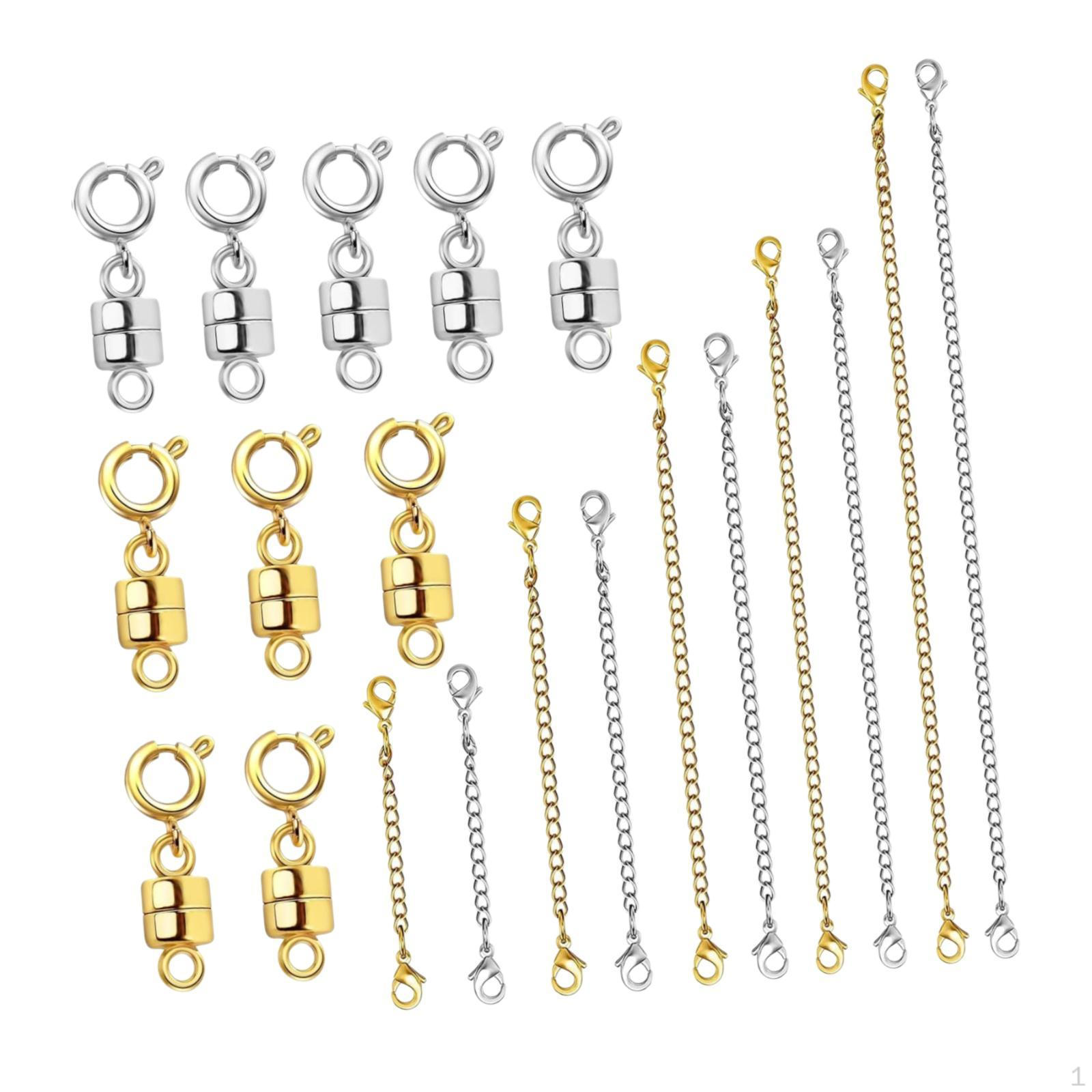 

Necklace Clasp and Closures Alloy Buckle Pendant Bracelet Clasps, Crafts Supplies for Women Girls Gold Silver