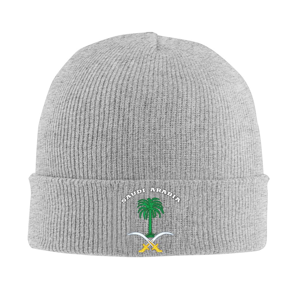 Saudi Arabia Coat of arms Flag Beanie Hats  Knit Hat Adult Unisex Fashion Head Wrap Caps Winter Hippie Custom Bonnet Hats