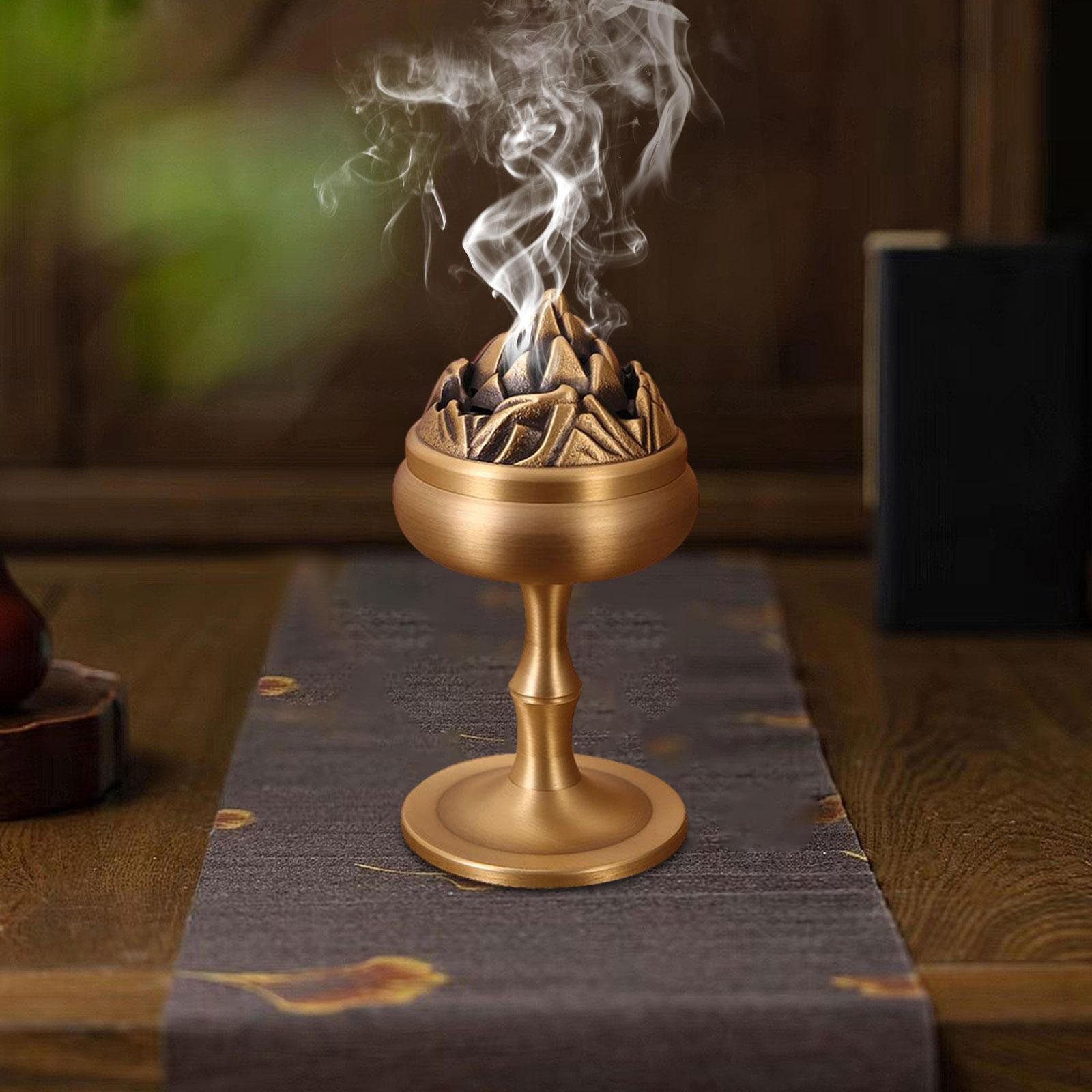 

Incense Burner Ornament Birthday Gift Decorative Desk Mediation Sculpture Home Fragrance for SPA