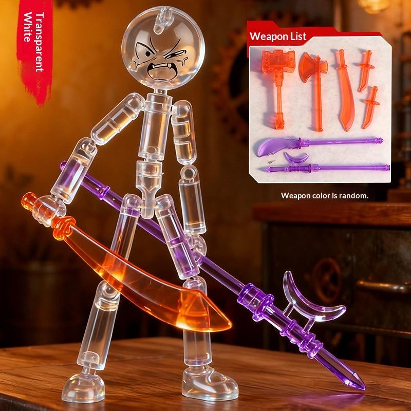 1Pc Rage Stickman Action Figure New Highly Articulated DIY Model Kit with Multiple Joints Collectible Poseable Toy for Creative Display