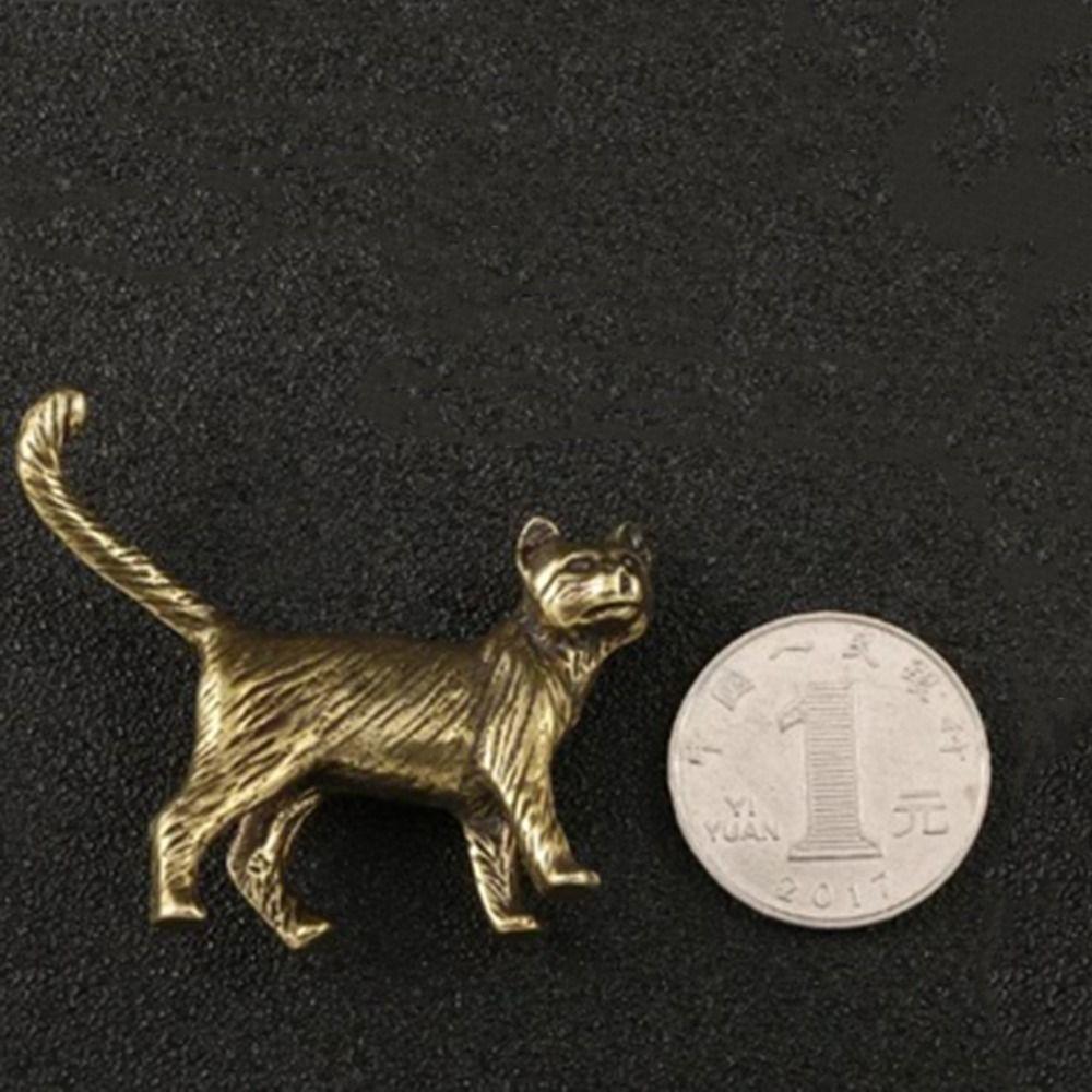 Brass Office Desktop Ornaments Couple Cat Desktop Bronze Sculpture Cat Decorative Figurines  Gift
