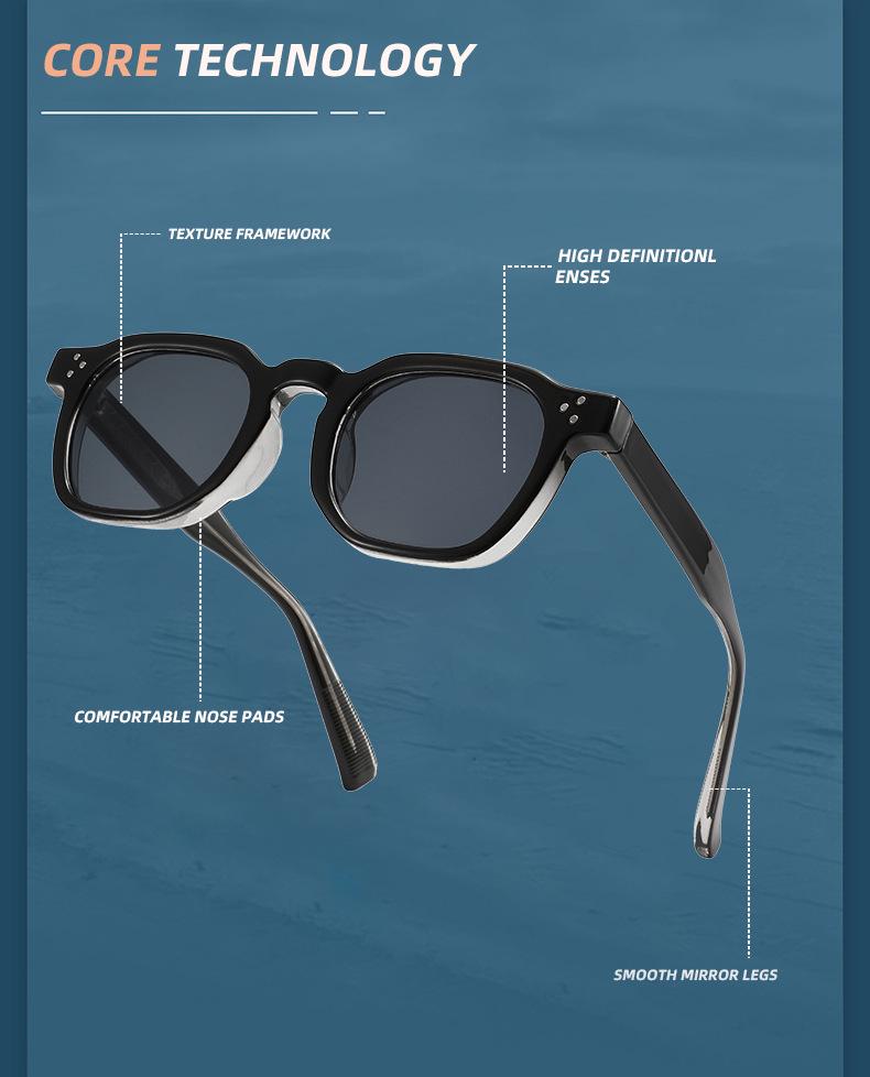 Classic Retro Square Frame High-End Sunglasses: Unisex Fashion