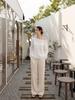 STAY WITH ME Boat Neck Curly Knit_White