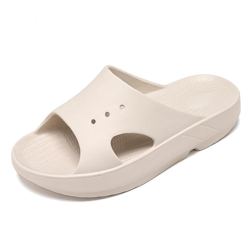 

Европейские и американские мужские и женские домашние тапочки на толстой подошве, легкая качающаяся подошва, 2025, повседневные сандалии, экспортная мужская обувь 45 бежевый