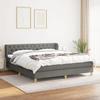 Bed with Mattress - Exclusive House - 160x200cm - Adjustable Headboard - Dark Grey - 2 Places