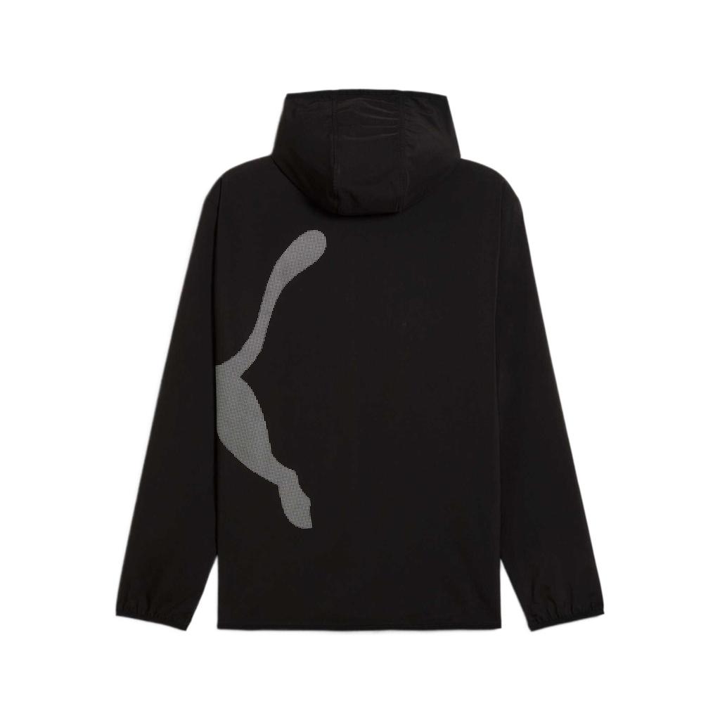 Puma Logo-Print Schnelltrocknend Bequem Kapuzen-Reißverschlussjacke Herrenjacken Schwarz 527325-01