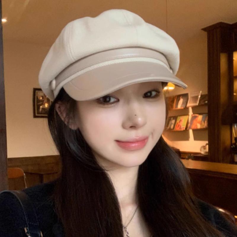 Autumn And Winter British Retro Newsboy Painter Hat Duckbill Beret Octagonal Hat