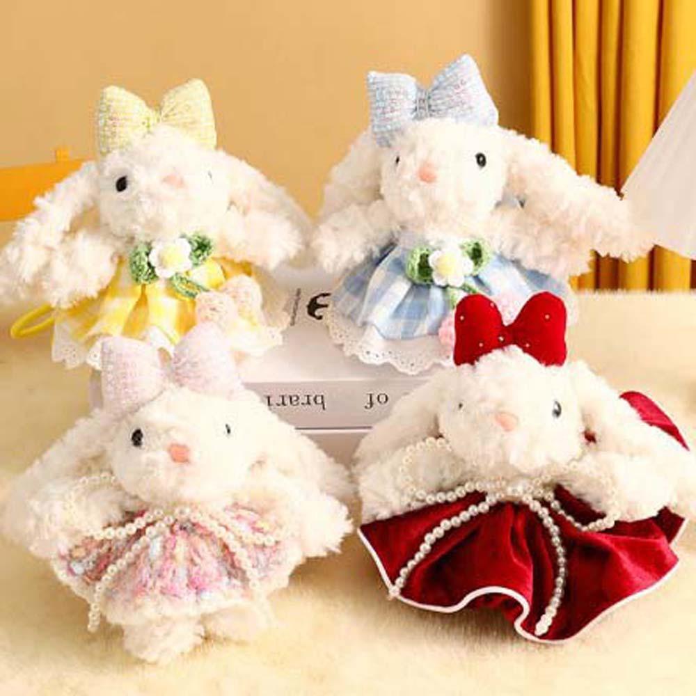 

Bow Princess Pearl Dress Rabbit Rabbit Doll Keyring Drooping Ear Rabbit Pendant Christmas Gifts StyleB
